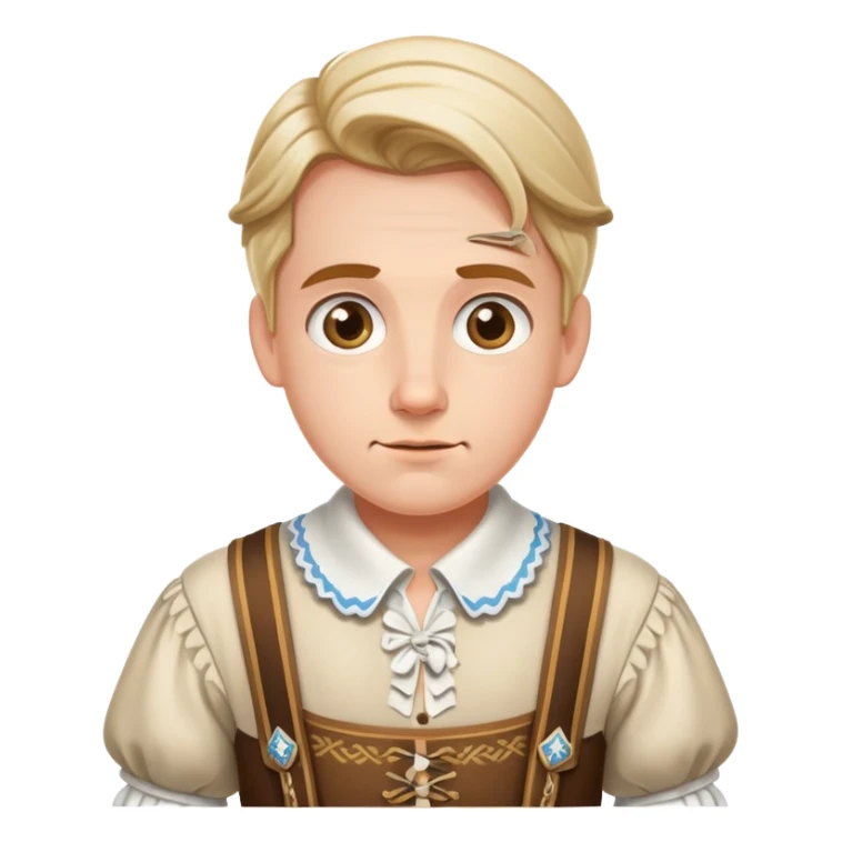 German in traditional Bavarian clothing shrugging sticker