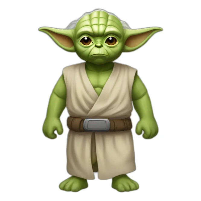 Yoda musclé sticker