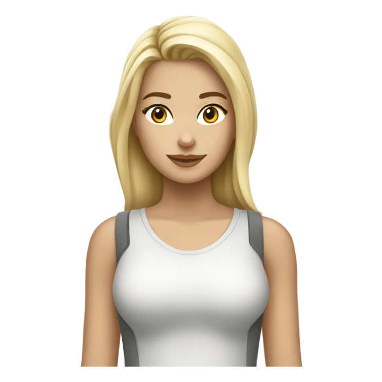 Chica rubia con gato gris y blanco sticker