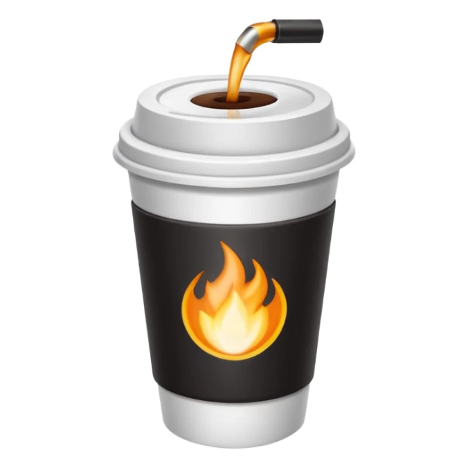 Gas station coffee with no logo sticker