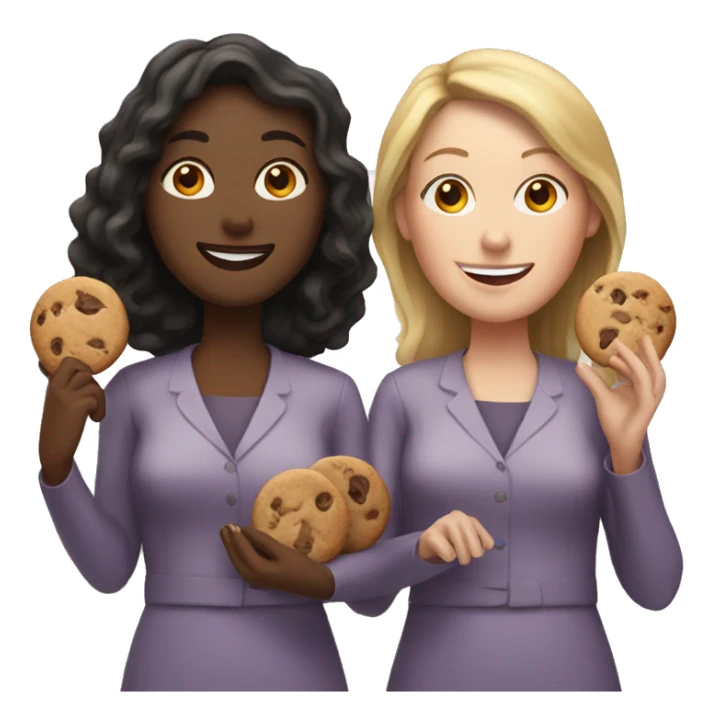 Three White Women with Cookies sticker