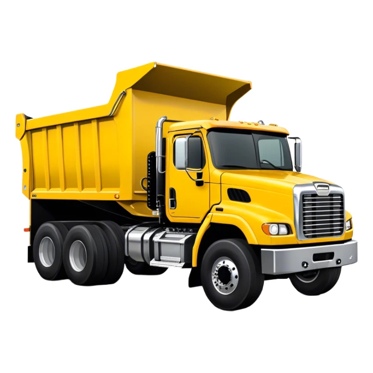 Dump Truck - Freightliner 114SD (Model Year: 2022) (Iconic colour: Yellow with black and silver) sticker