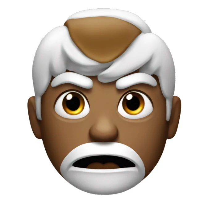 Angry with tasty sticker