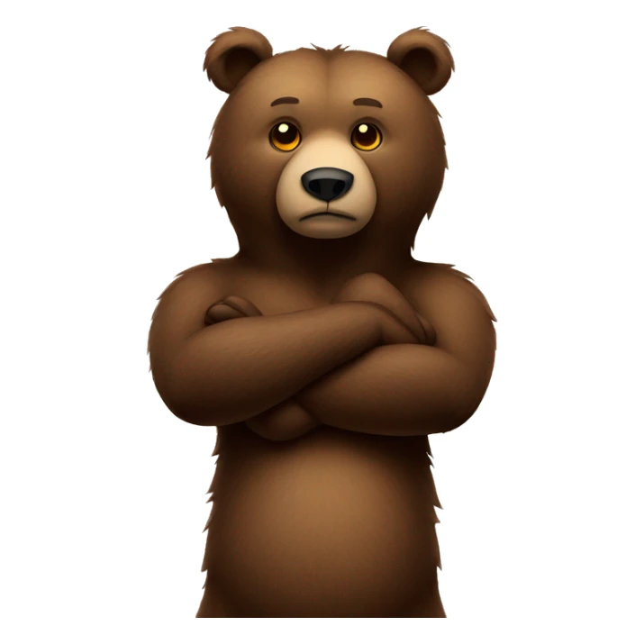 bear arm crossed in shape of an x sticker