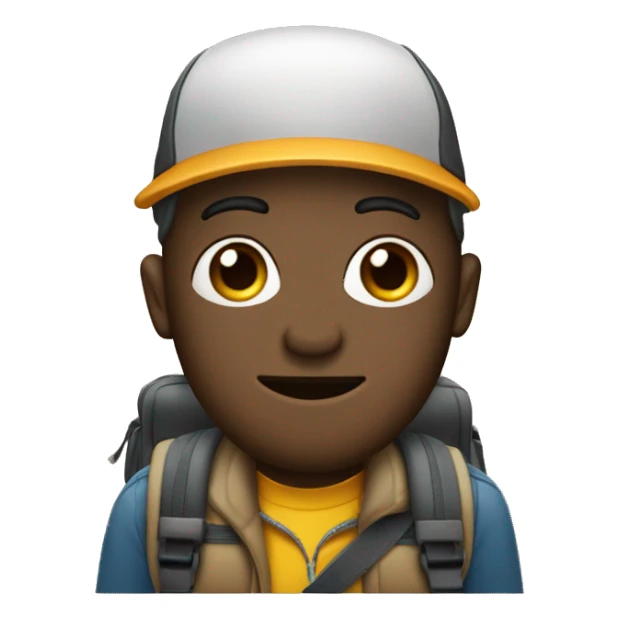 HOMRE CON MOCHILA DE VIAJERO ENOJADO sticker