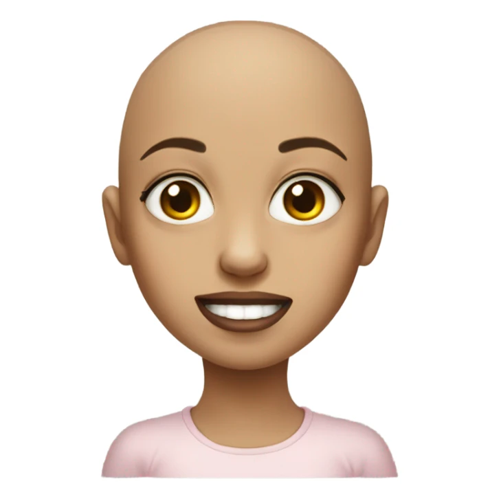 bald meme portrait of girl sticker