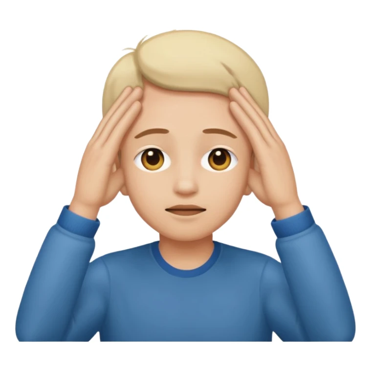 Visage avec des main sur les yeux  sticker