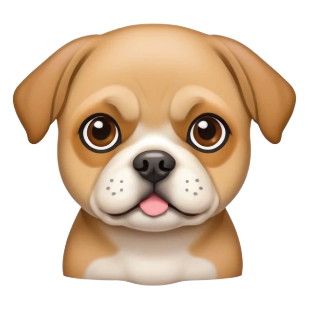 Pug beagle mix fawn color sticker