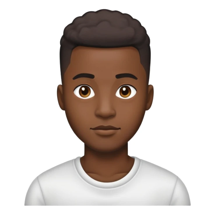 Back of black man’s head and shoulders with nice haircut sticker