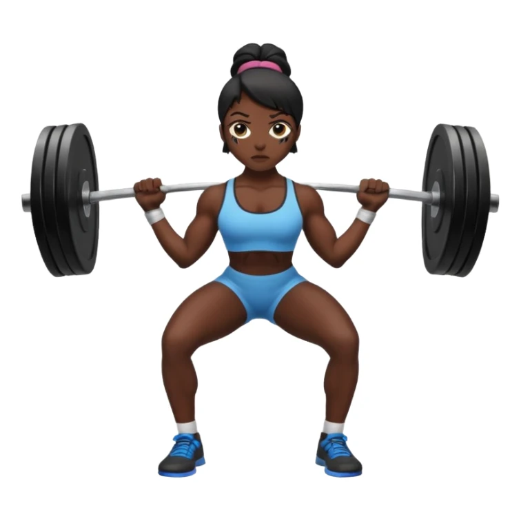 Deadlift woman black sticker