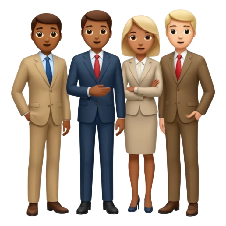 3 personas paradas. conversando debatiendo sticker