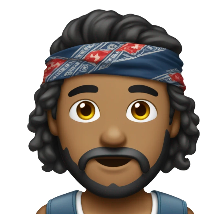 emoji de leon con bandana y anteojos sticker