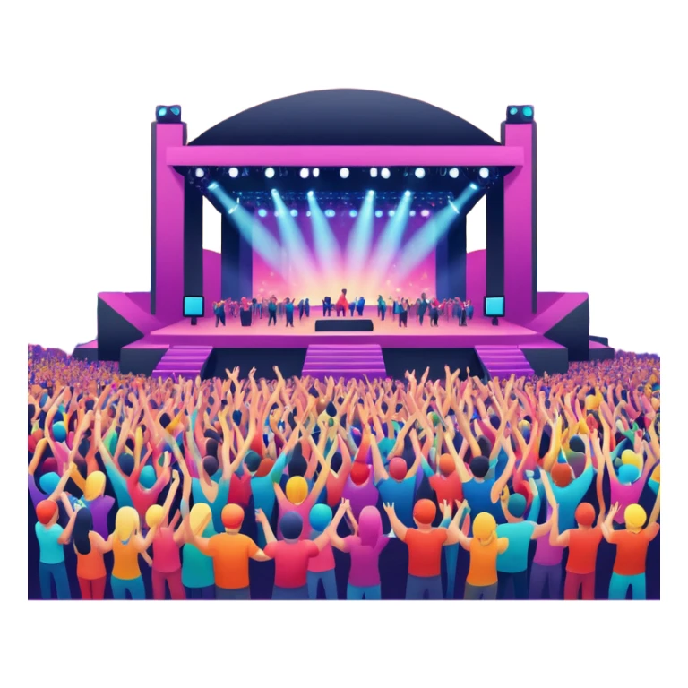 electronic music festival stage from air sticker