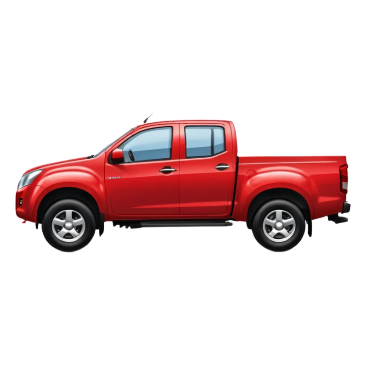 red isuzu d-max pickup truck driving  sticker