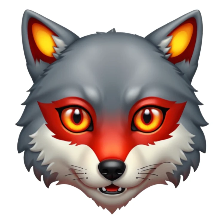 Wolf eyes glowing red only showing the eyes sticker