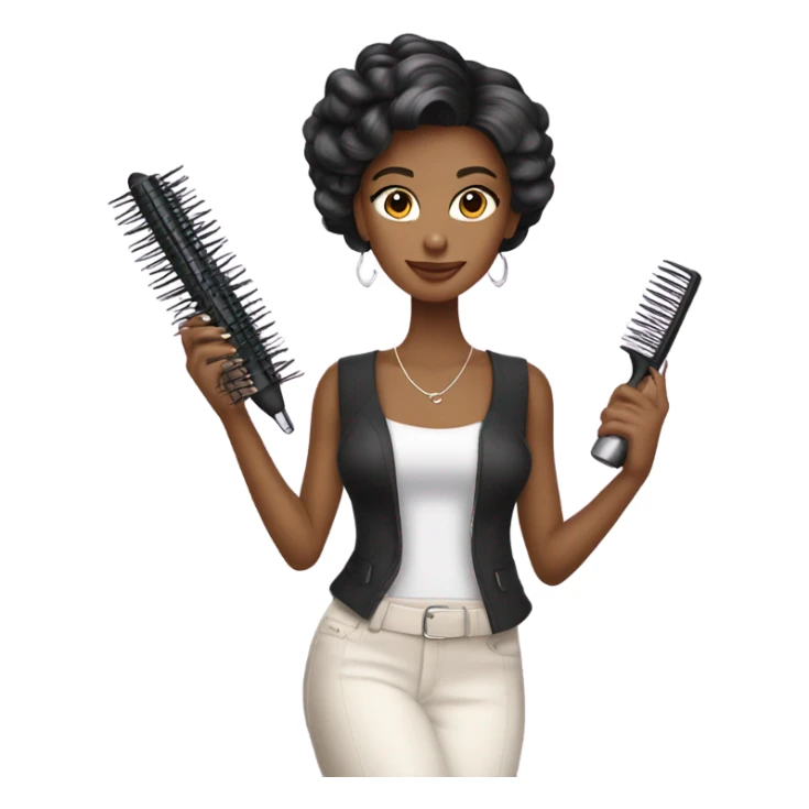 pretty hairdresser woman  sticker