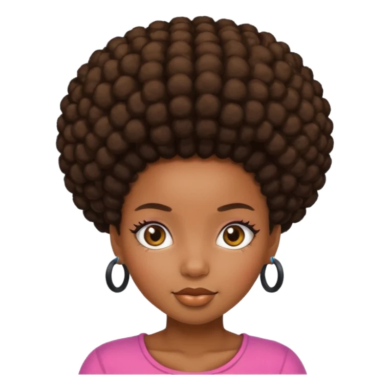 afro puff girl african girl sticker