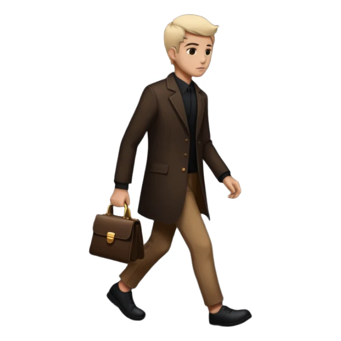 Character stepping out of their own shadow sticker