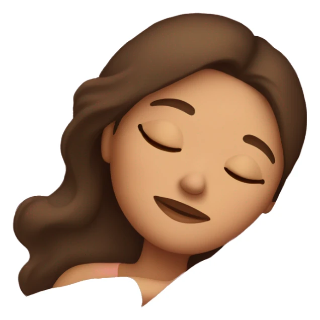 Brunette girl sleeping on side with pink blanket sticker