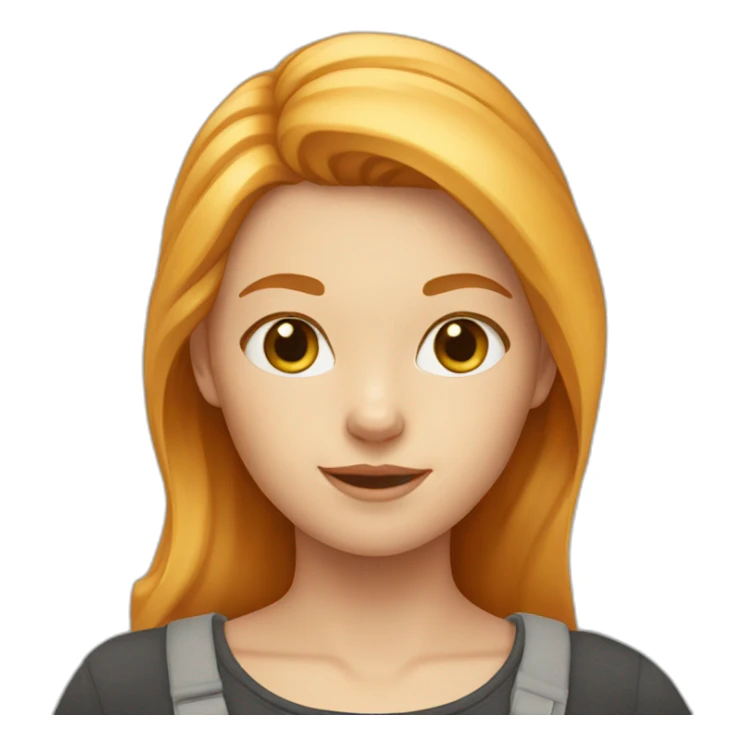 Blond-girl-and-a-ginger-cat sticker