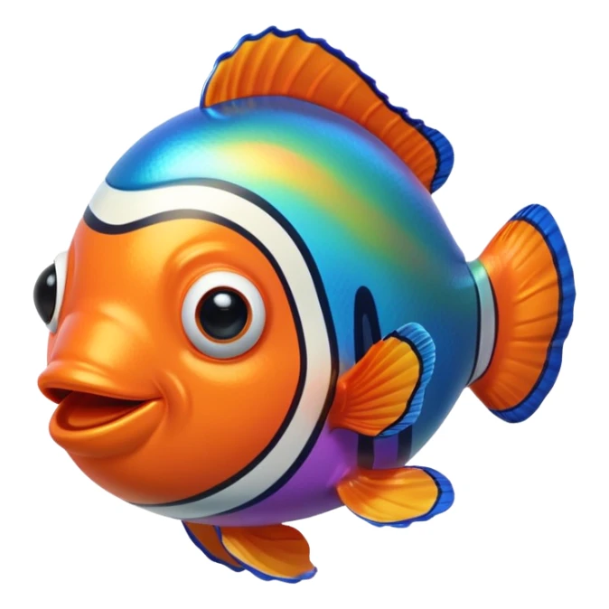 Ball of Goos with Rainbow Clownfish sticker
