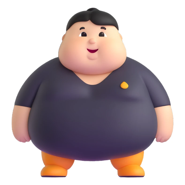 chubby character sticker