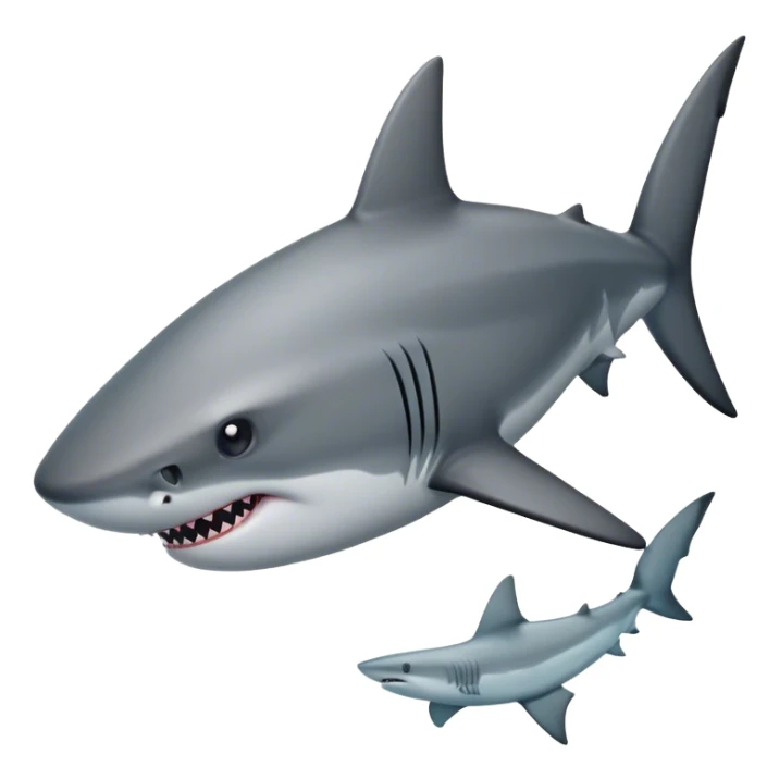 grey and black shark sticker