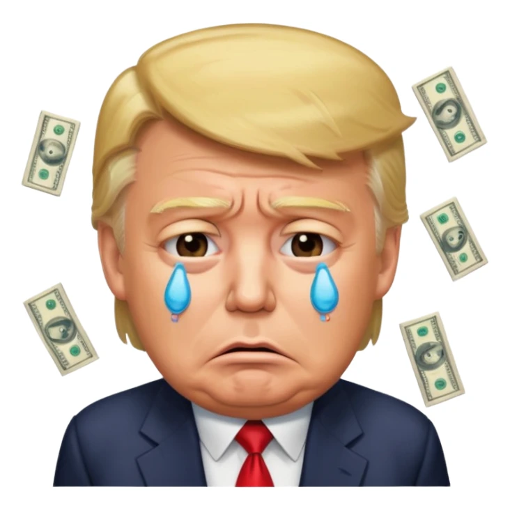 Donald trump qui pleur de l’argent sticker