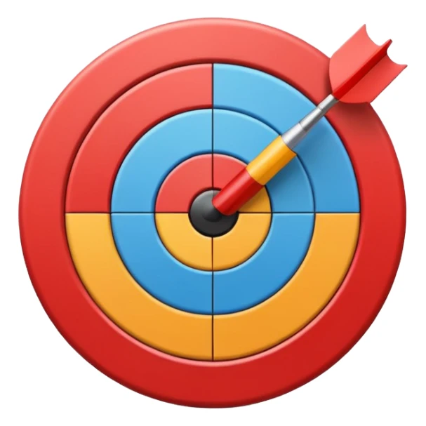 A target emoji with a bar chart emoji on the side sticker