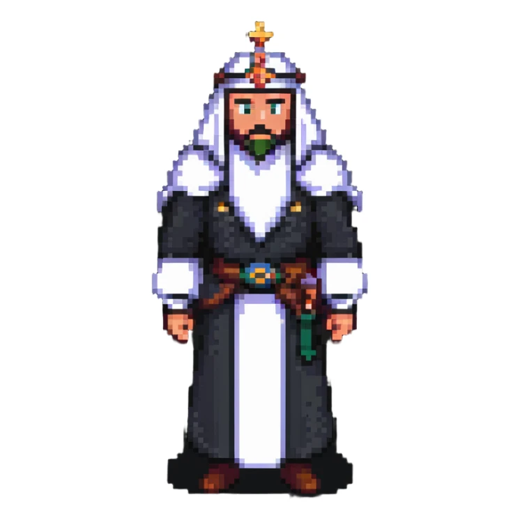 illustration of the pasha technique in pixel art style sticker
