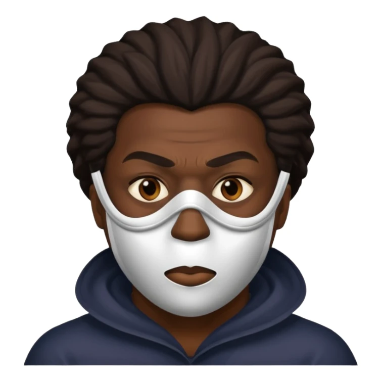 African American mafia with a mask sticker