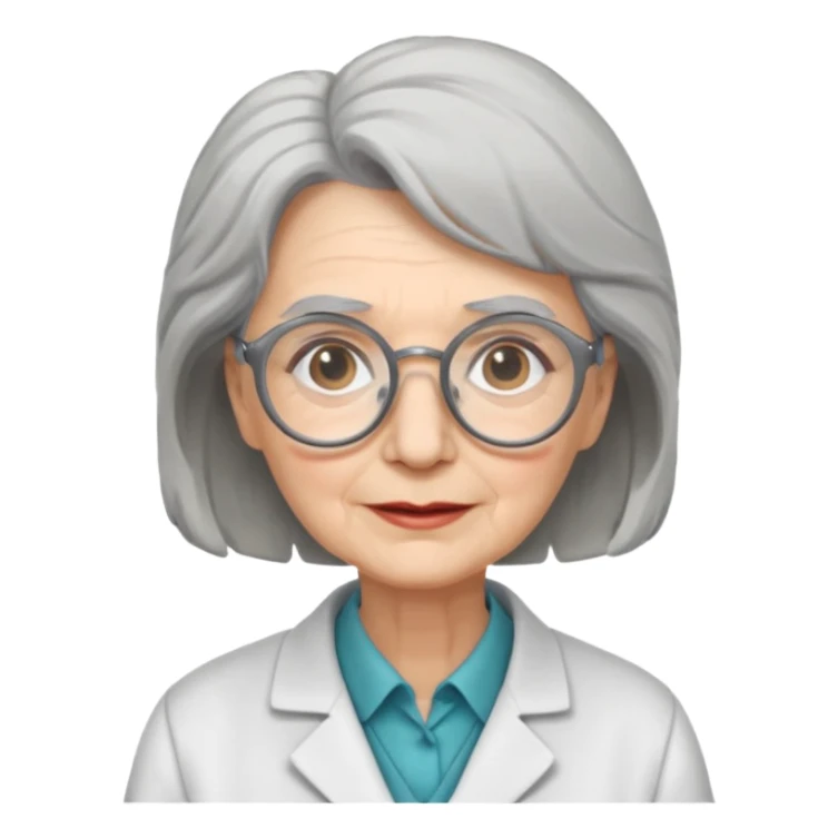scientist professor old woman sticker