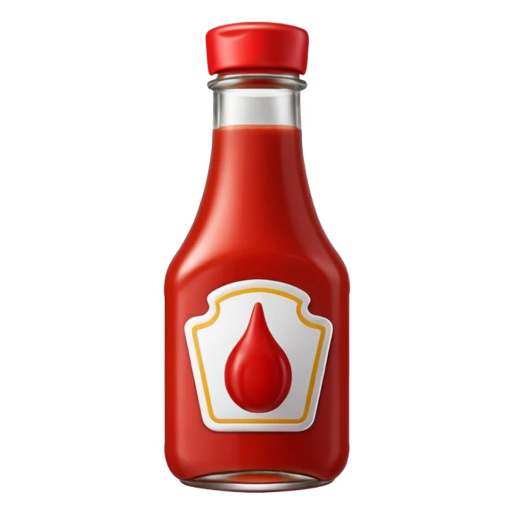 Glass Bottle of ketchup sticker