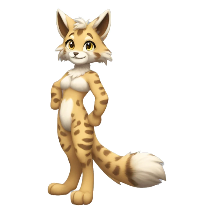 Anthro Fur-Sona Lynx-Fakémon Full Body sticker