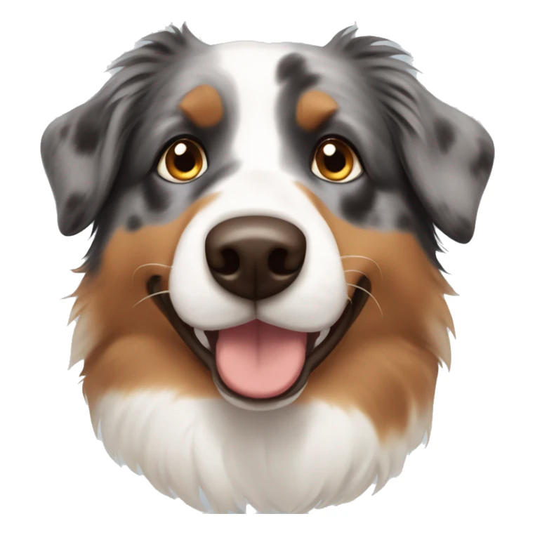 Australian shepherd with bue and brown eyes sticker