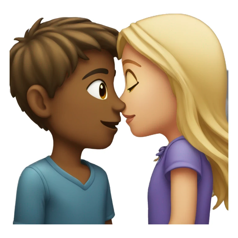 Girl and boy kissing  sticker