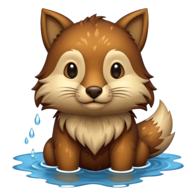 medieval animal in the lake sticker