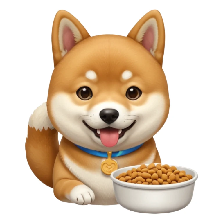 shiba inu eating dog food sticker