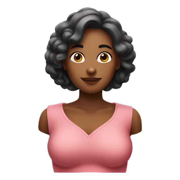 Woman with a big heartbon her chest sticker