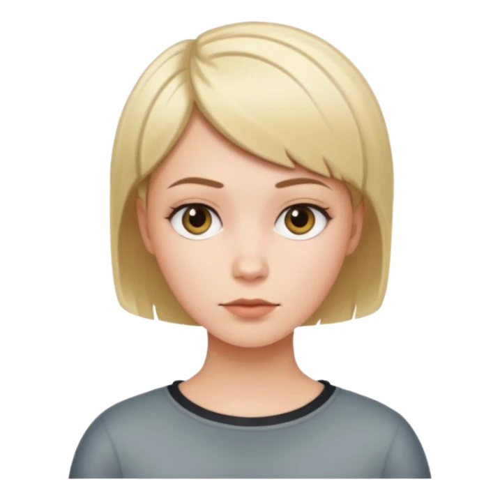 White girl with short hair cut like a boy sticker