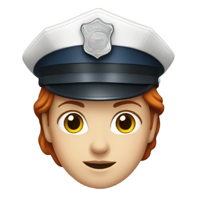 Redheear police woman sticker