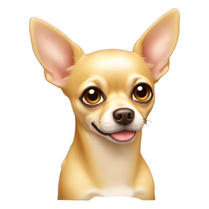 Yellow Chihuahua with light brown nose and hazel eyes sticker