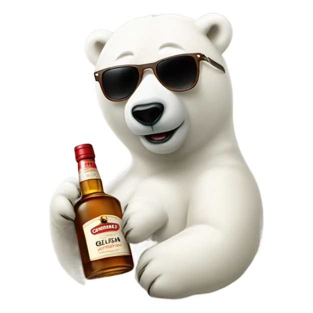 polar bear with sunglasses and Glenrarklas with hat sticker