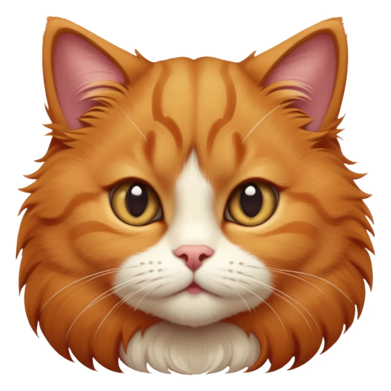 cinematic-adorable-big-eyed-fluffy-solid ginger-persian-cat-portrait-emoji,-head-tilted-playfully-with-a-sweet-expression,-fluffy-solid ginger-fur,-simplified-yet-irresistibly-cute-features-with-large,-expression, solid ginger cat sticker