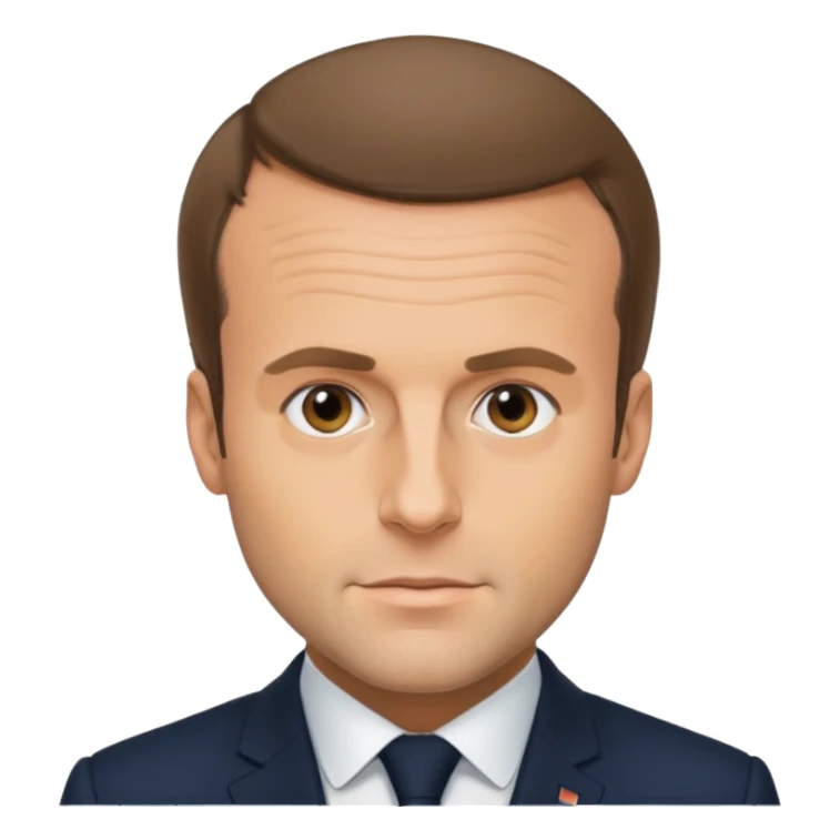 met plus de détails surtout au niveau de la hairline pour Macron  sticker