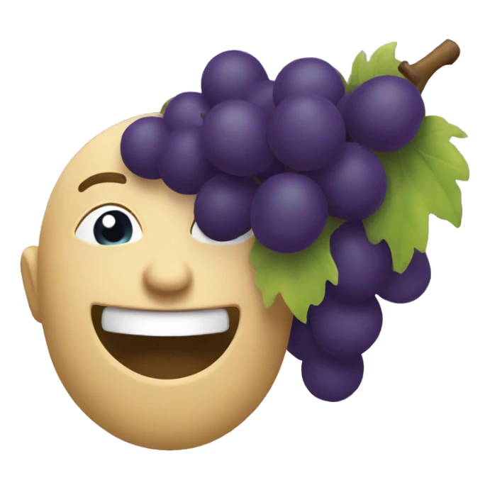 a grape eating a bunch of grapes sticker