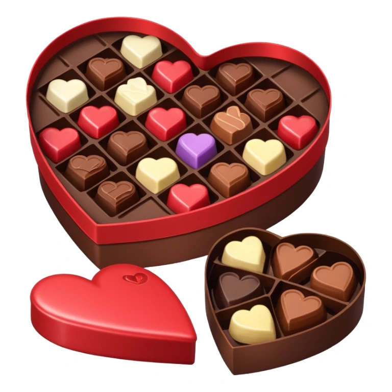 heart shaped box of chocolates sticker