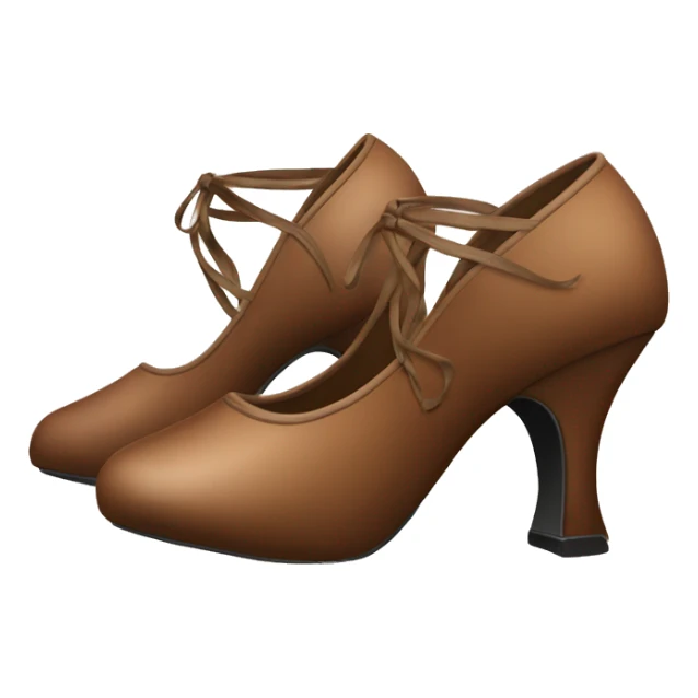 brown ballroom dance footwear sticker