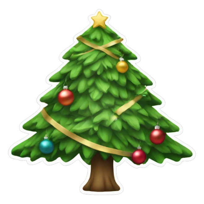 Christmas tree sticker