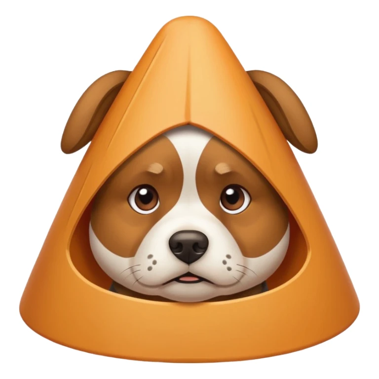 Dog wearing the cone of shame  sticker